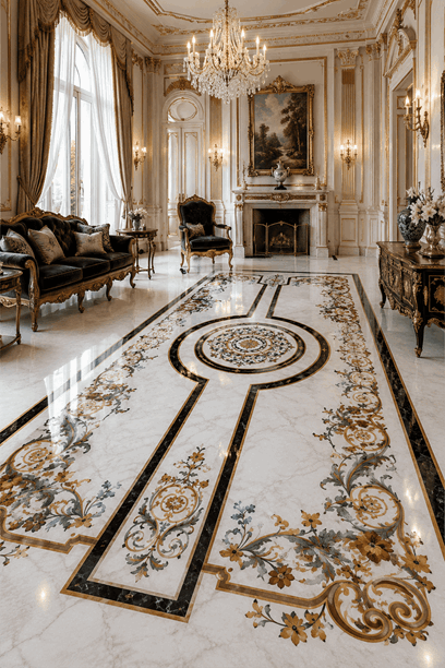 Designer Marble Inlay Floor