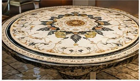 Marble Inlay Dining & Statement Table Tops