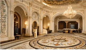 Marble Inlay Flooring & Staircase Risers